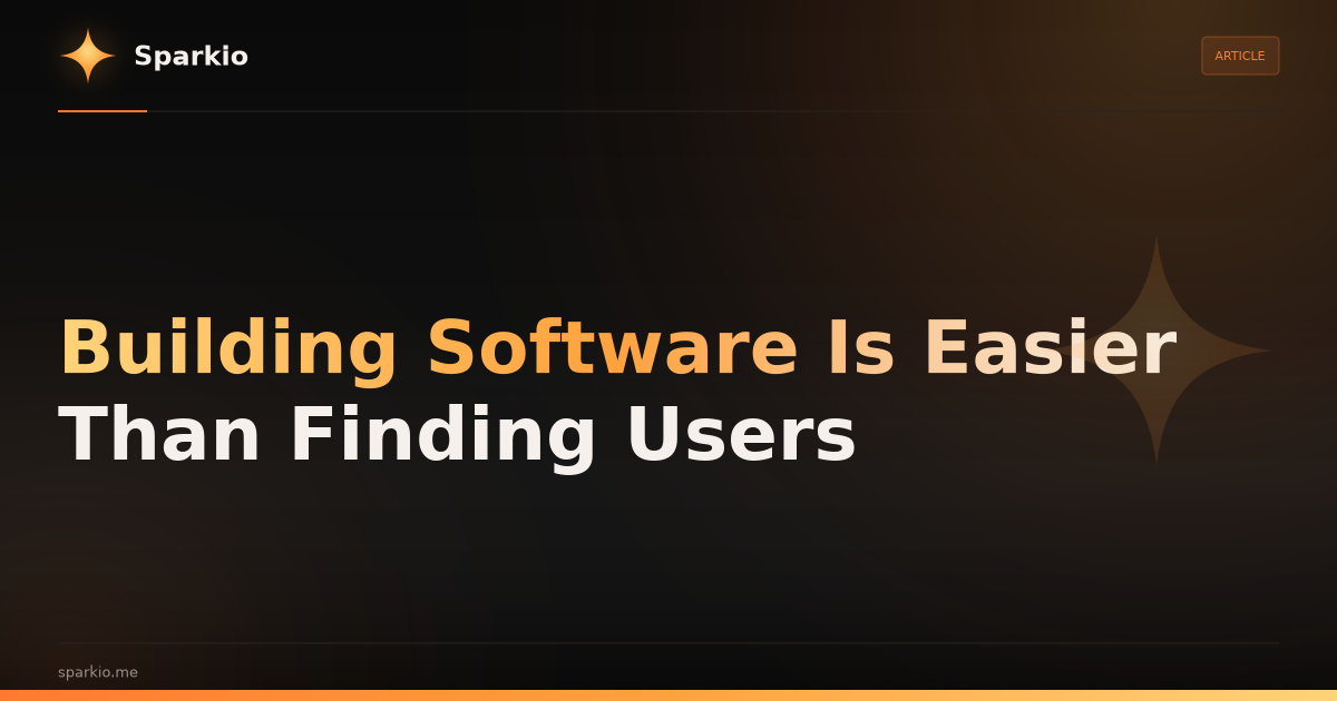 Building Software Is Easier Than Finding Users