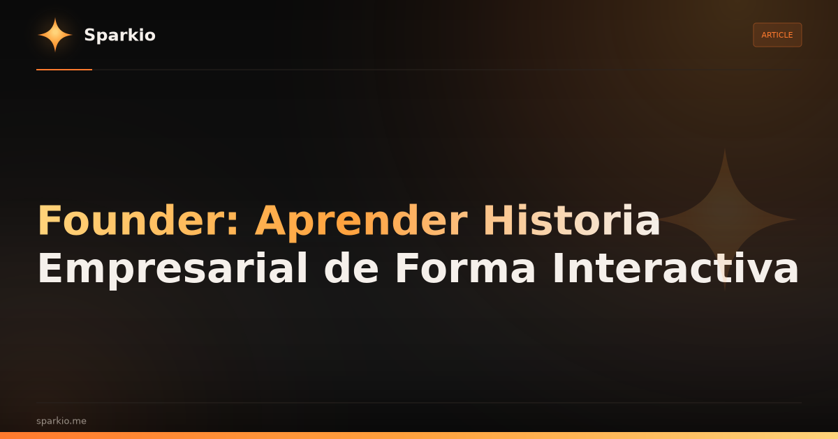 Founder: Aprender Historia Empresarial de Forma Interactiva