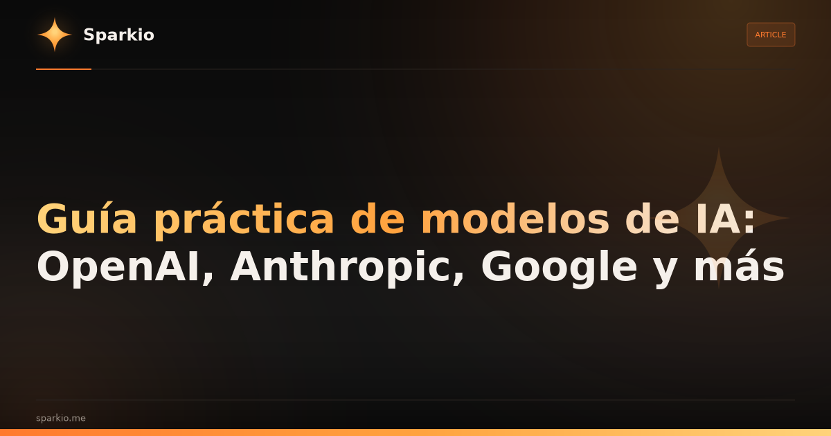 Guía práctica de modelos de IA: OpenAI, Anthropic, Google y más