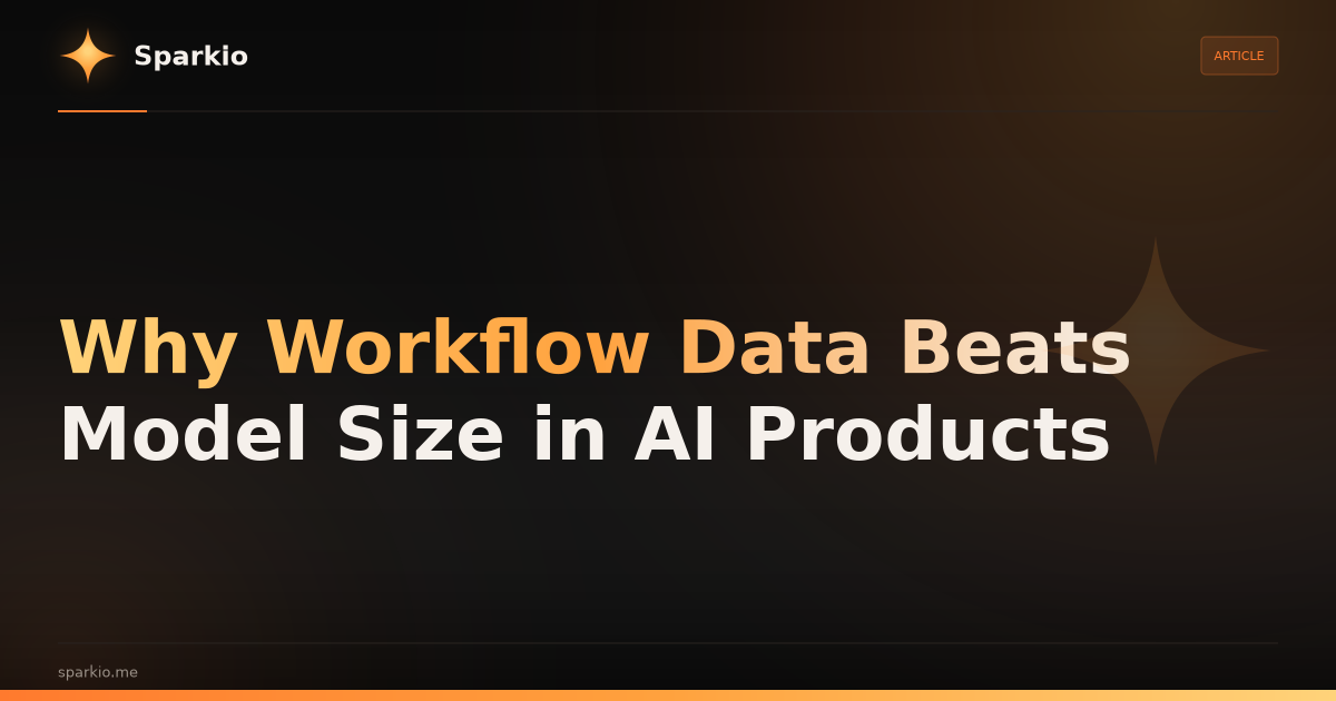 Why Workflow Data Beats Model Size in AI Products